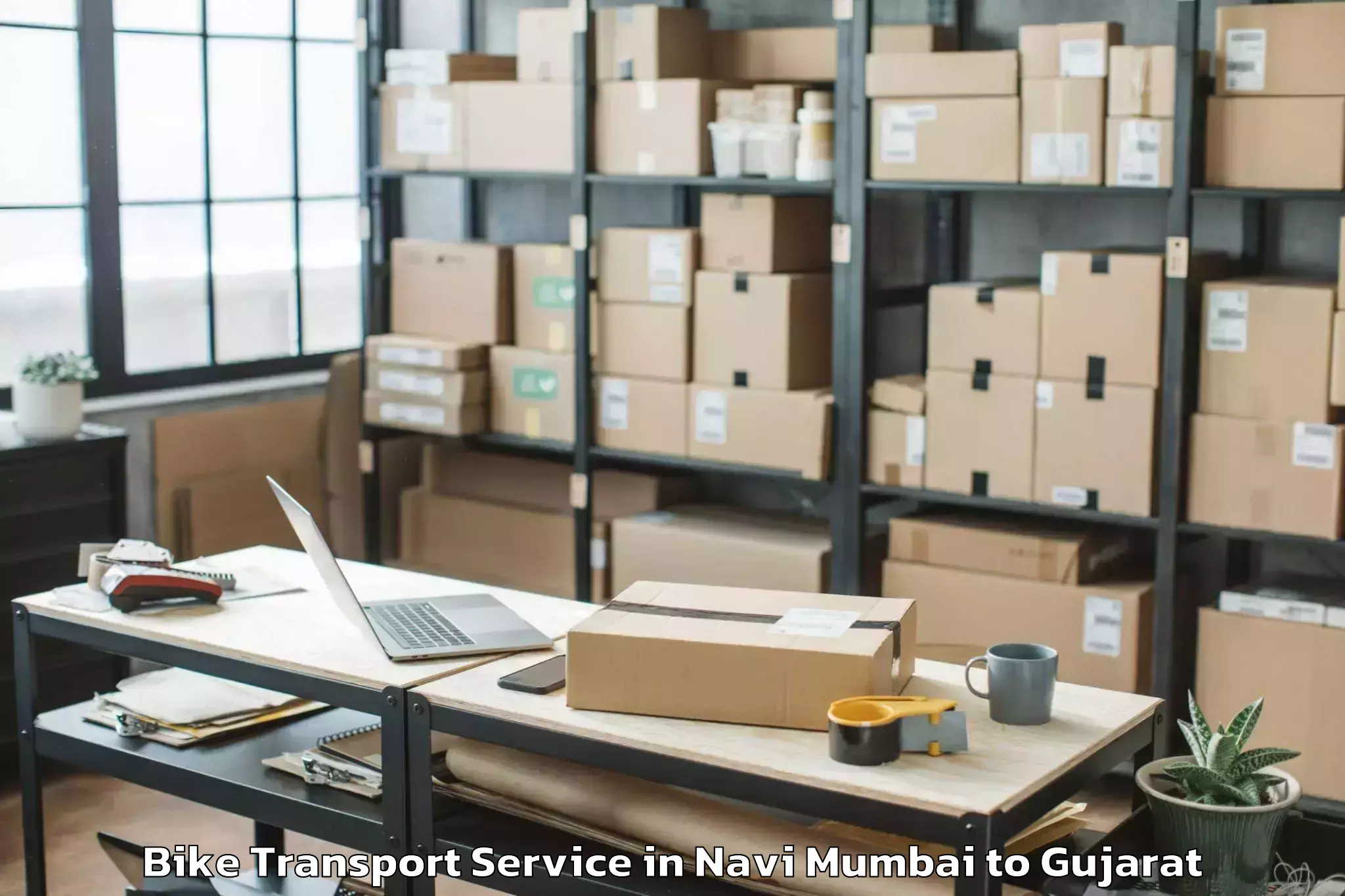 Affordable Navi Mumbai to Dwarka Bike Transport